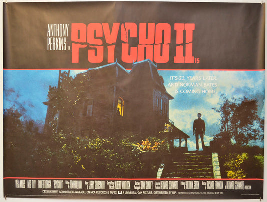 Psycho II Original Quad Poster - Film Poster - Movie Poster