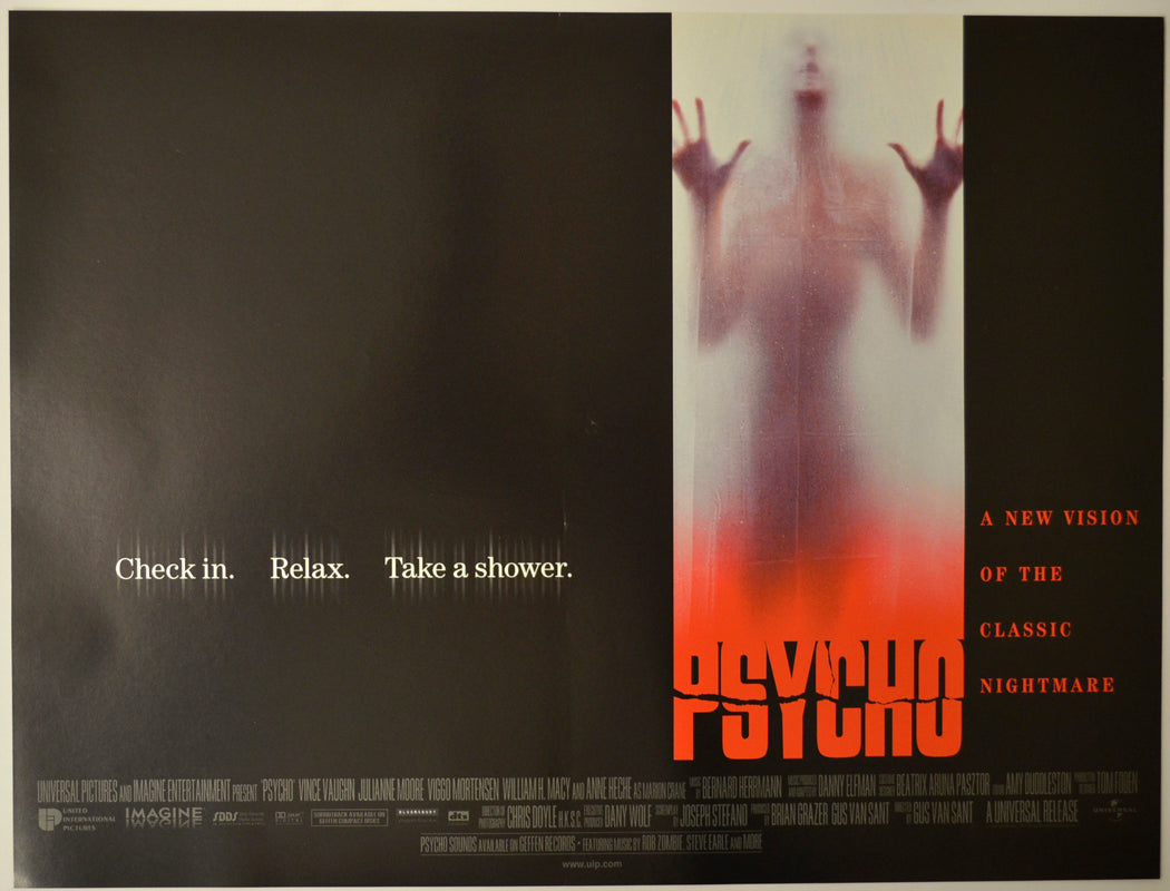 Psycho Original Mini Quad Poster - Film Poster - Movie Poster