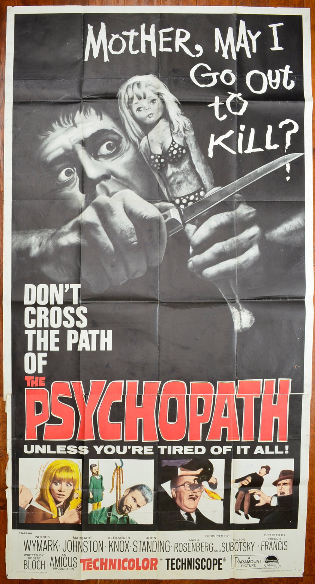 The Psychopath   Original US 3-Sheet Poster - Film Poster - Movie Poster 