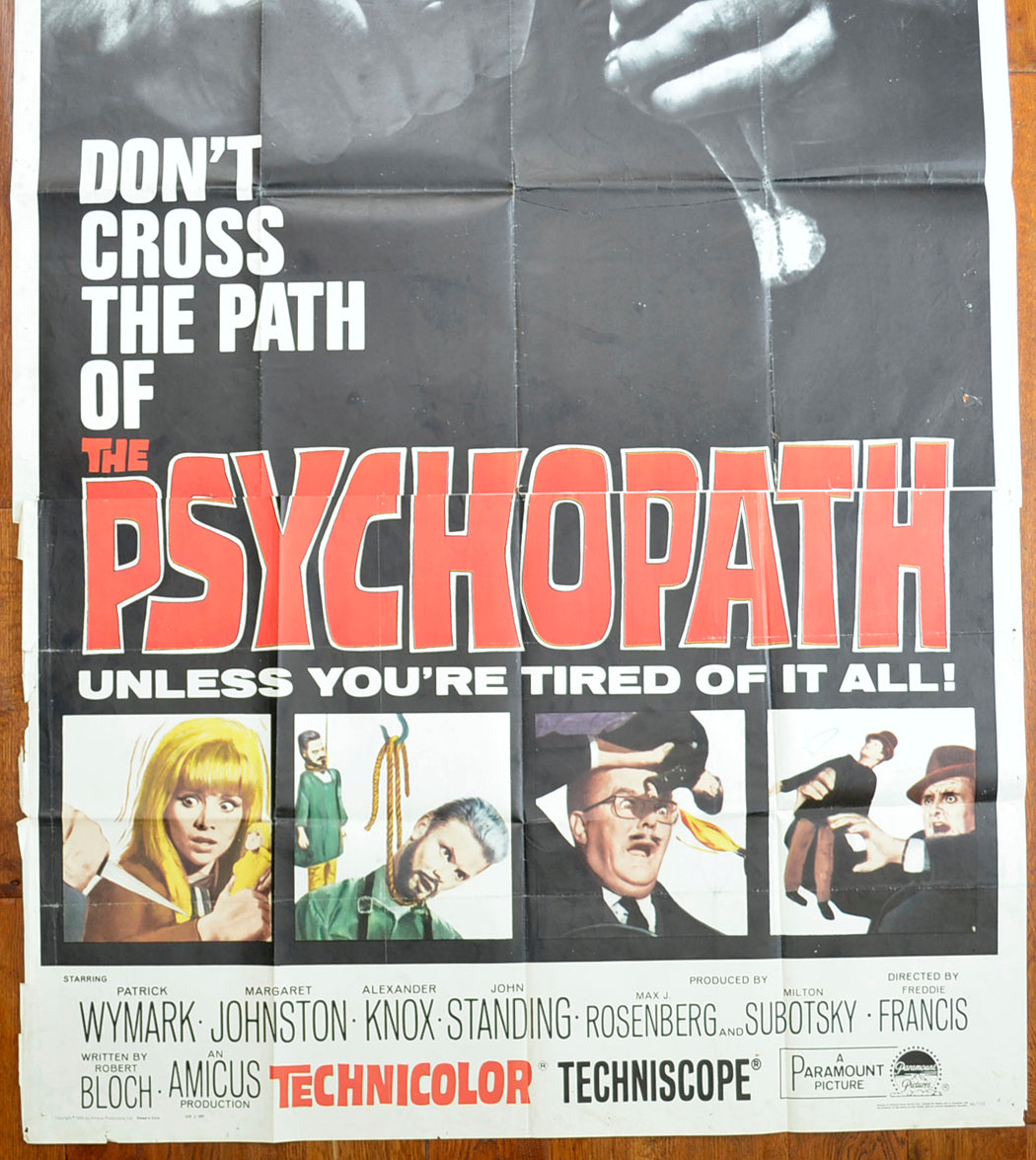 THE PSYCHOPATH – 3 Sheet Poster (BOTTOM) 