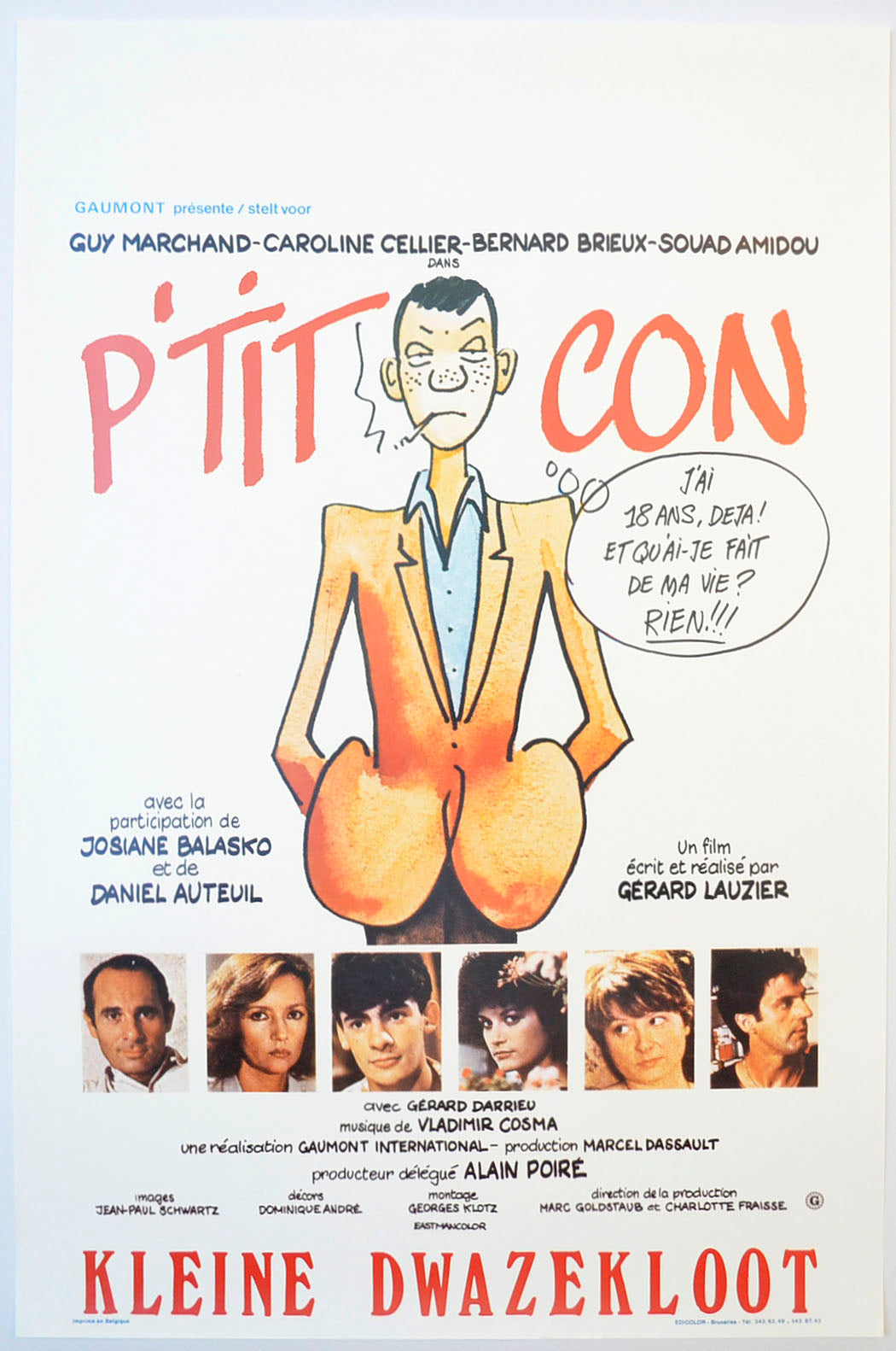 P'tit Con Original Belgian Poster - Film Poster - Movie Poster