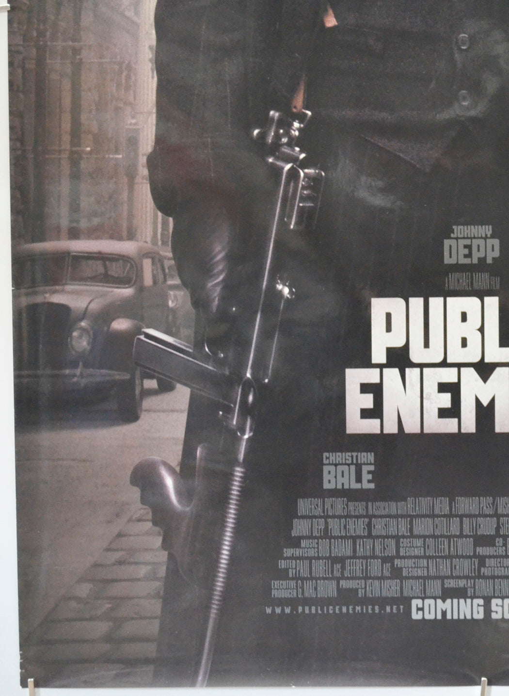 PUBLIC ENEMIES (Bottom Left) Cinema One Sheet Movie Poster 