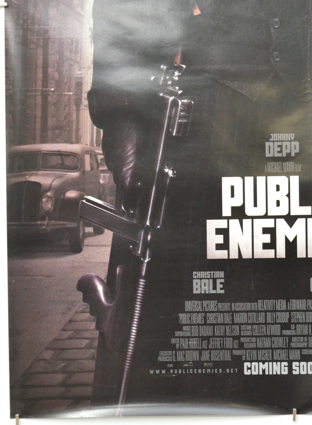 PUBLIC ENEMIES (Bottom Left) Cinema One Sheet Movie Poster 