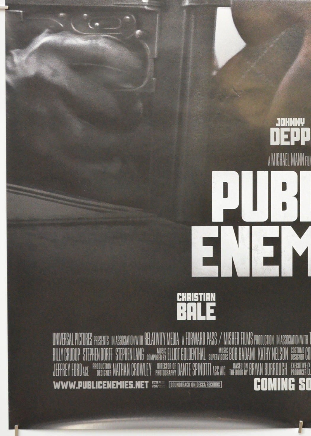 PUBLIC ENEMIES (Bottom Left) Cinema One Sheet Movie Poster 