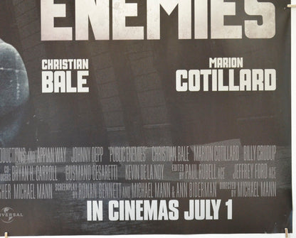 PUBLIC ENEMIES (Bottom Right) Cinema Quad Movie Poster 