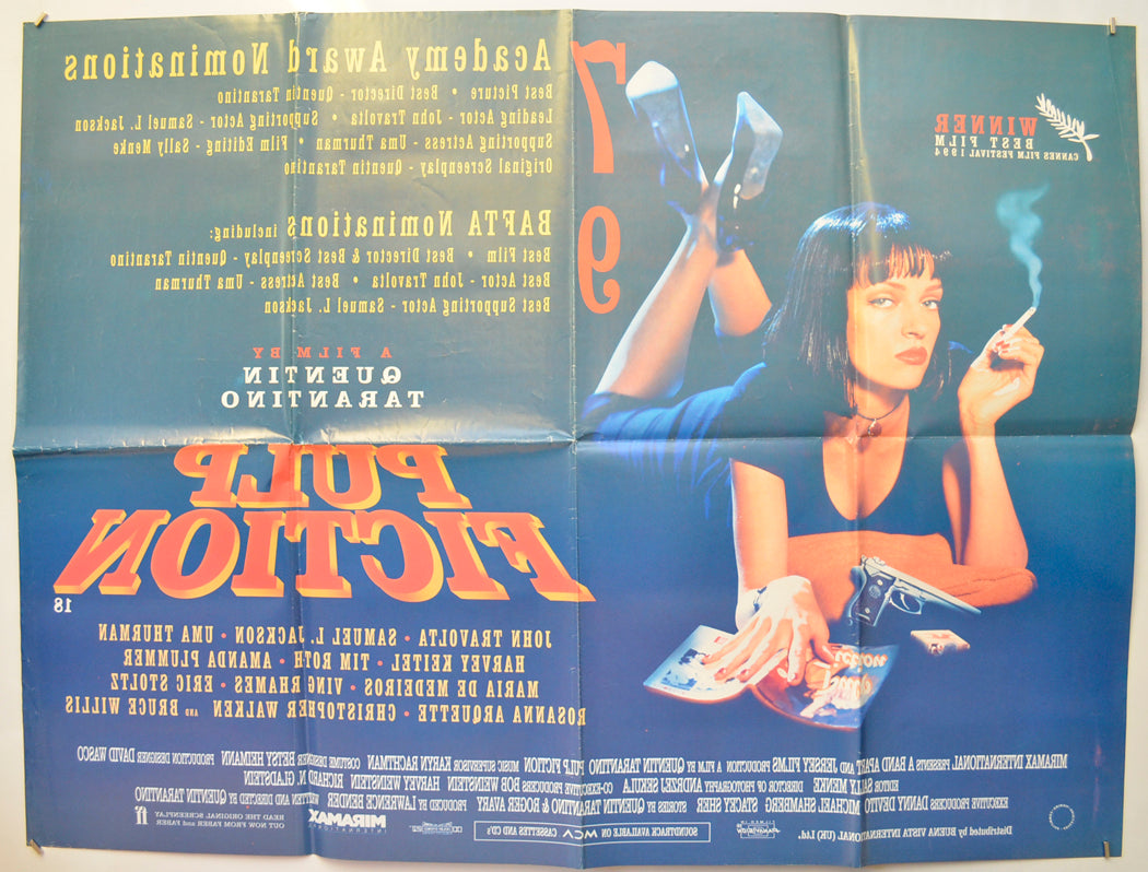 PULP FICTION (Back) Cinema Quad Movie Poster 