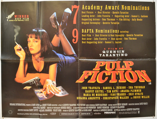 Pulp Fiction Original Quad Poster - Film Poster - Movie Poster