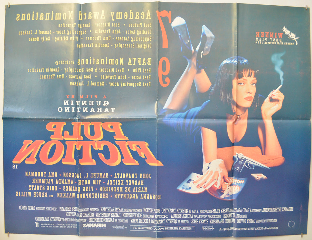 PULP FICTION (Back) Cinema Quad Movie Poster 