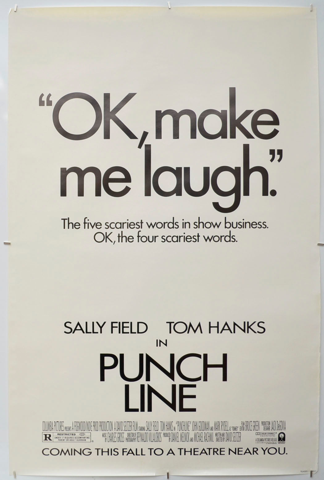 Punchline (Teaser / Advance Version)  Original One Sheet Poster - Film Poster - Movie Poster