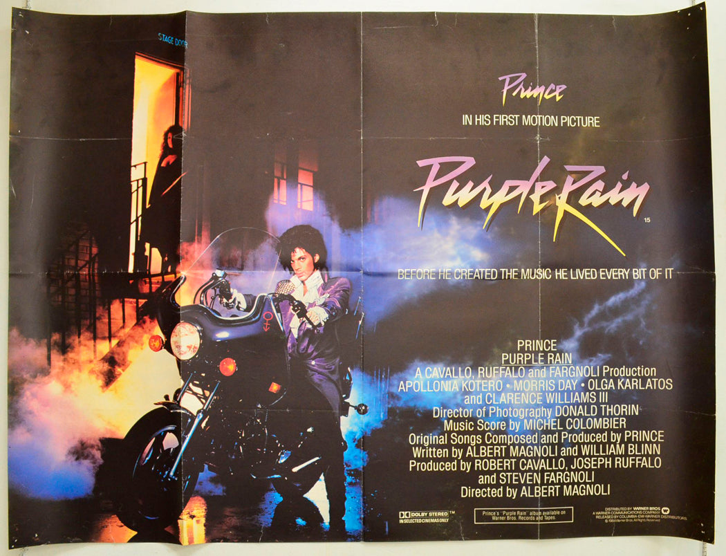 Purple Rain Original British Quad Poster - Film Poster - Movie Poster 