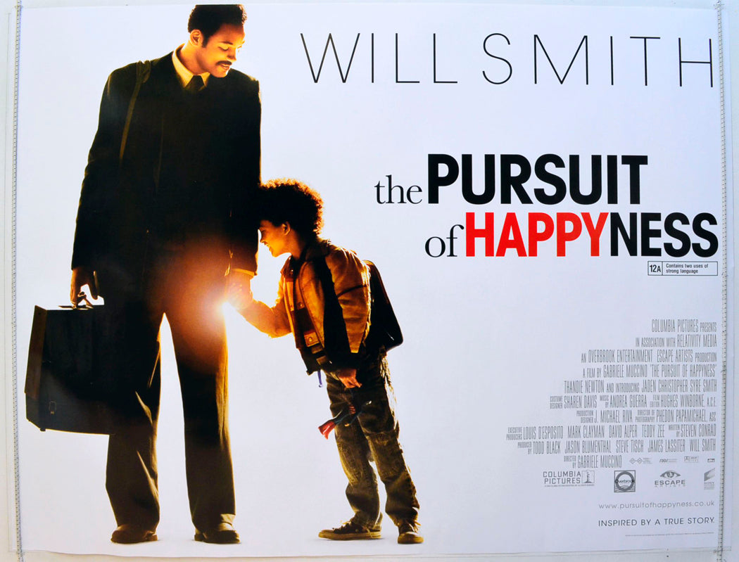 The Pursuit Of Happyness Original British Quad Poster - Film Poster - Movie Poster 