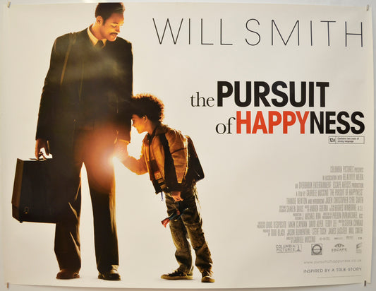 The Pursuit Of Happyness  (a.k.a. The Pursuit Of Happiness)   Original Quad Poster - Film Poster - Movie Poster