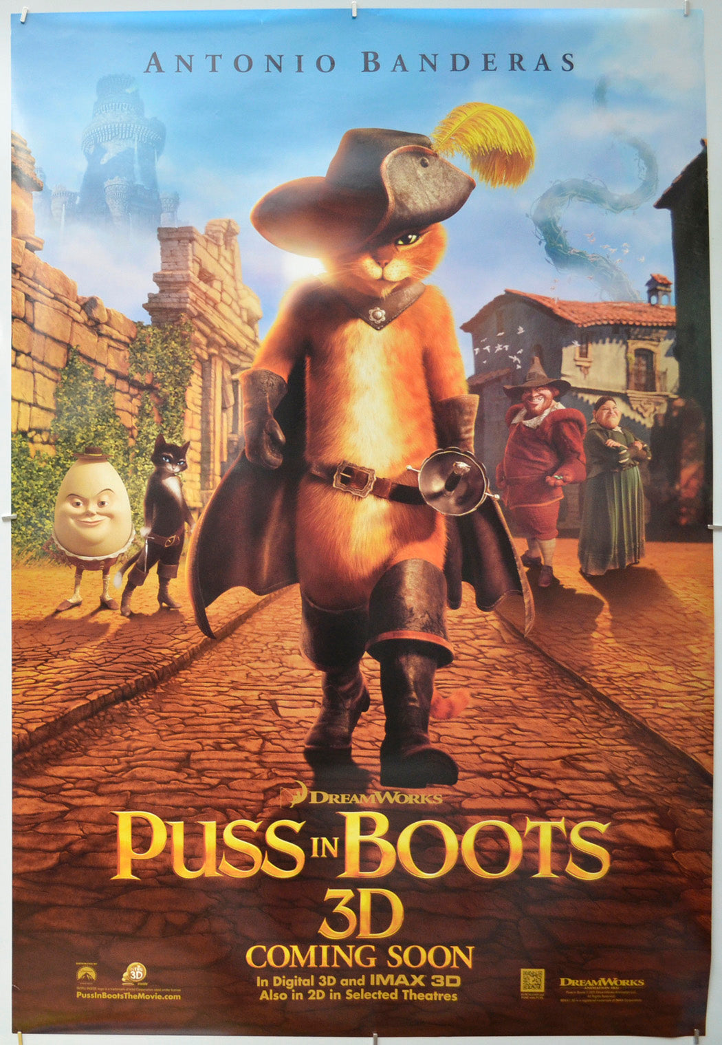 Puss In Boots - Original One Sheet Poster - Film Poster - Movie Poster 