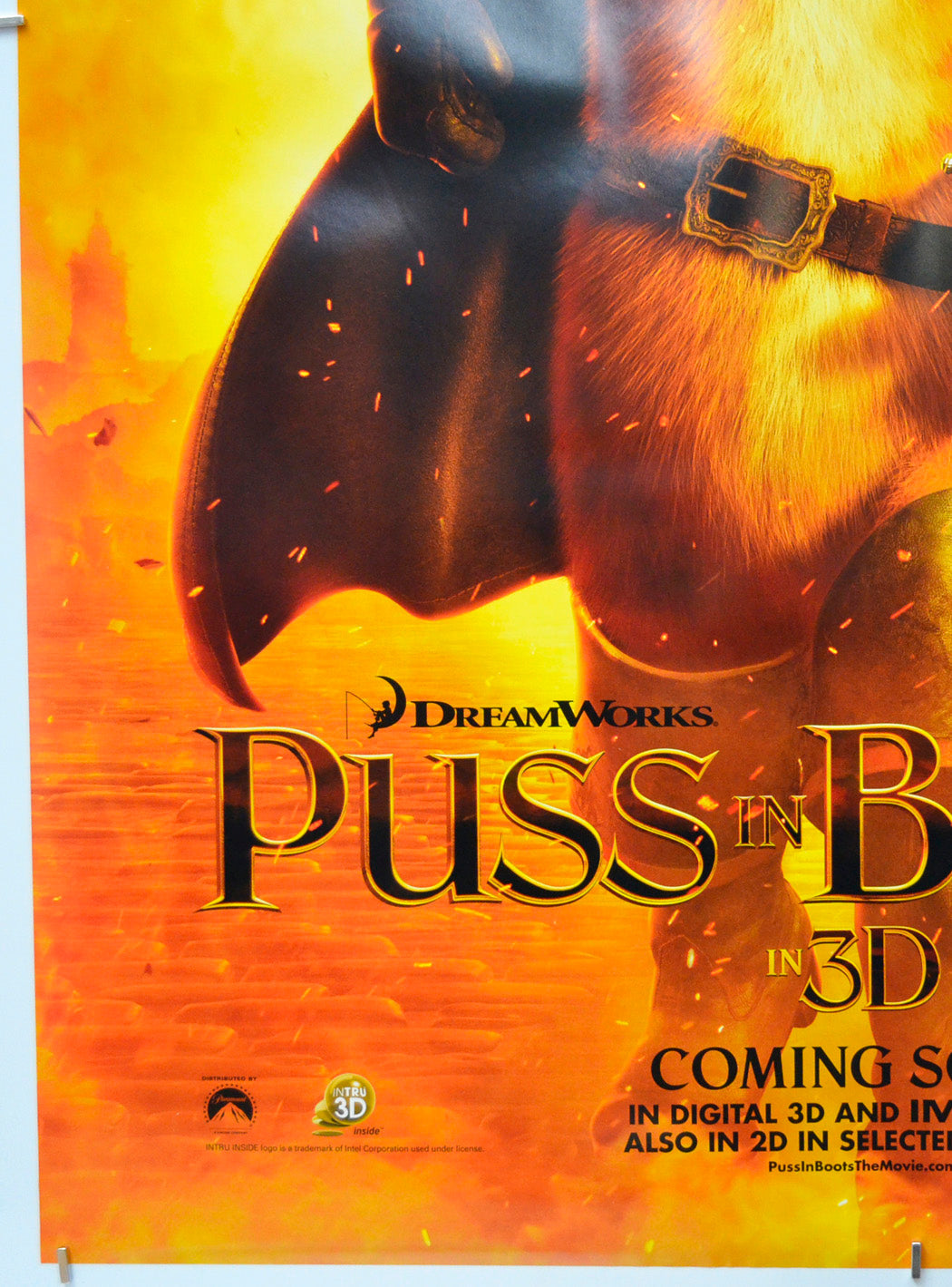 Puss In Boots (Bottom Left) Cinema One Sheet Movie Poster 