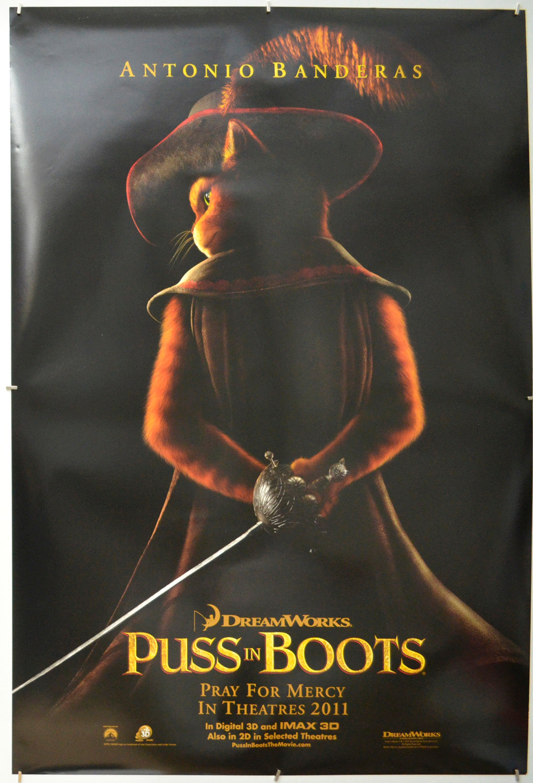 Puss In Boots - Original One Sheet Poster - Film Poster - Movie Poster 