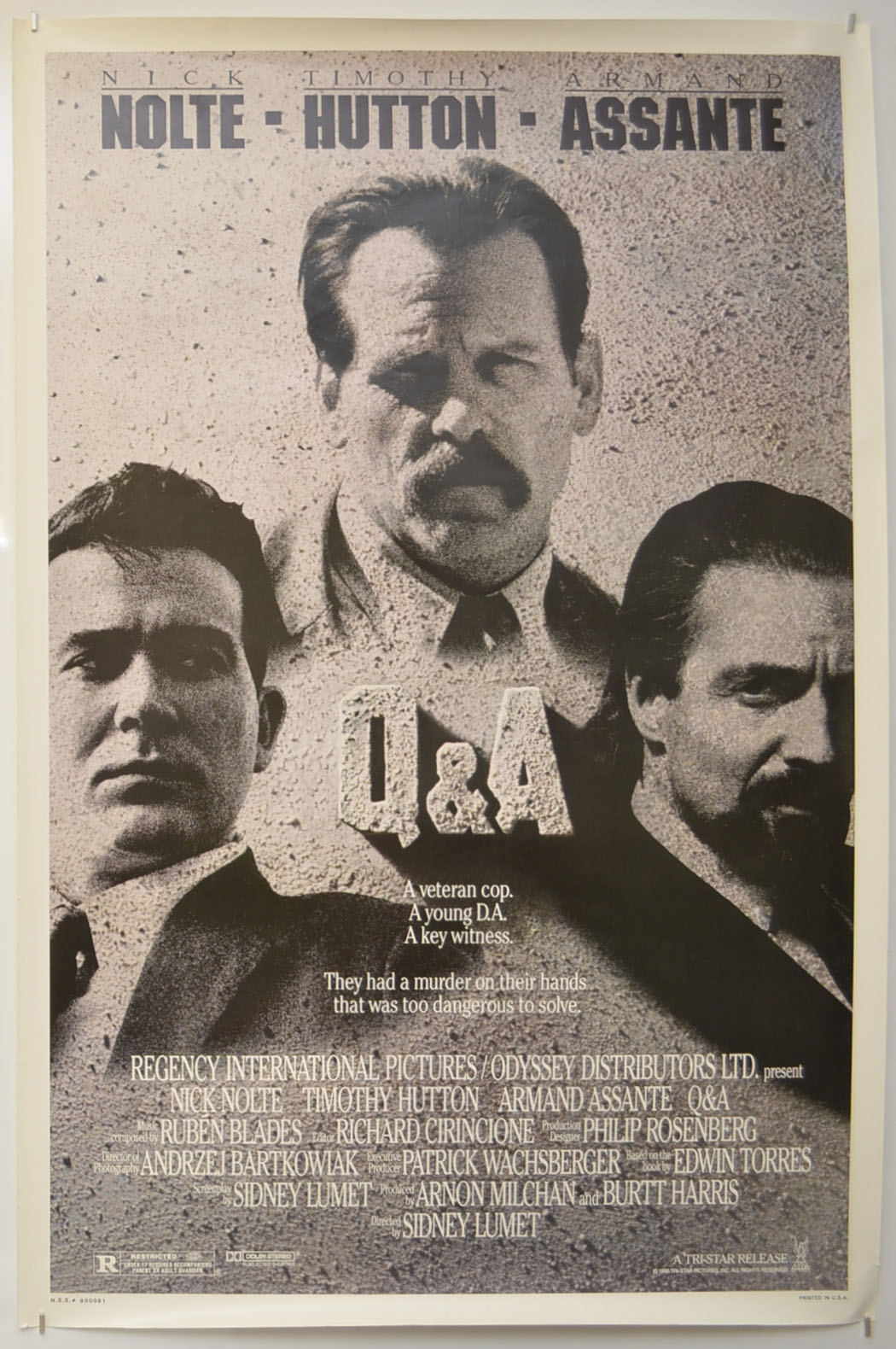 Q & A Original One Sheet Poster - Film Poster - Movie Poster