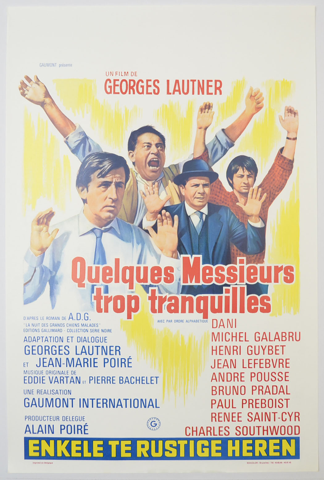 Quelques Messieurs Trop Tranquilles (a.k.a. Some Too Quiet Gentlemen) Original Belgian Poster - Film Poster - Movie Poster