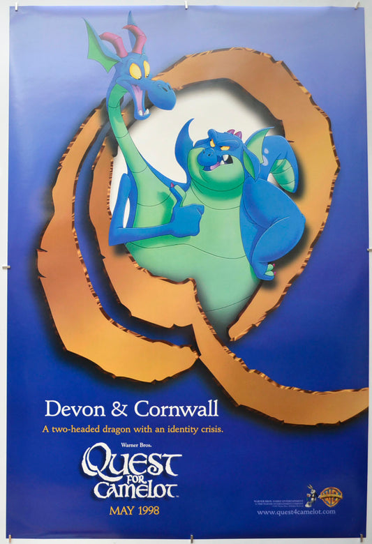 Quest For Camelot (a.k.a. The Magic Sword : Quest For Camelot) (Devon and Cornwall Teaser / Advance Version)  Original One Sheet Poster - Film Poster - Movie Poster