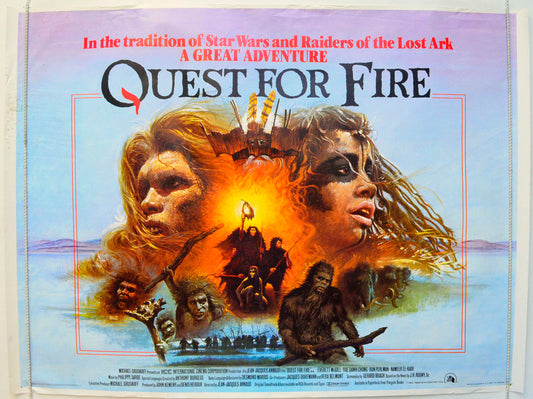 Quest For Fire Original British Quad Poster - Film Poster - Movie Poster 