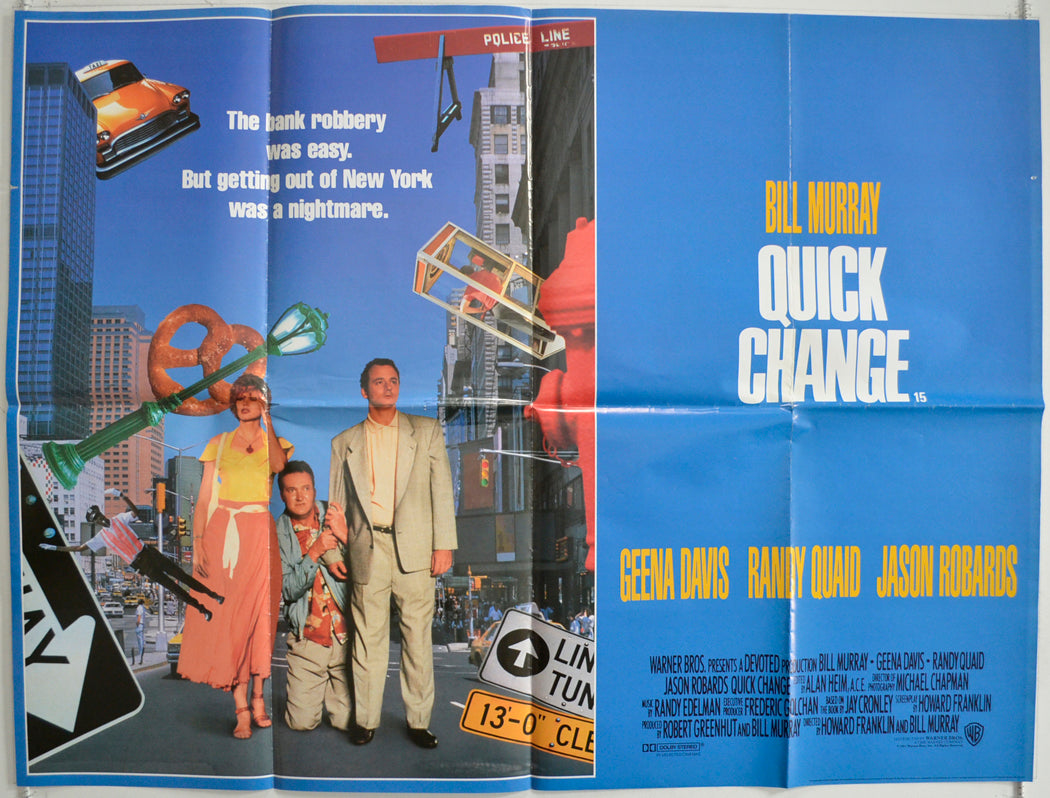 Quick Change  Original British Quad Poster - Film Poster - Movie Poster 