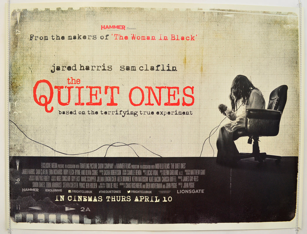 The Quiet Ones  (Grey Version)   Original Quad Poster - Film Poster - Movie Poster  