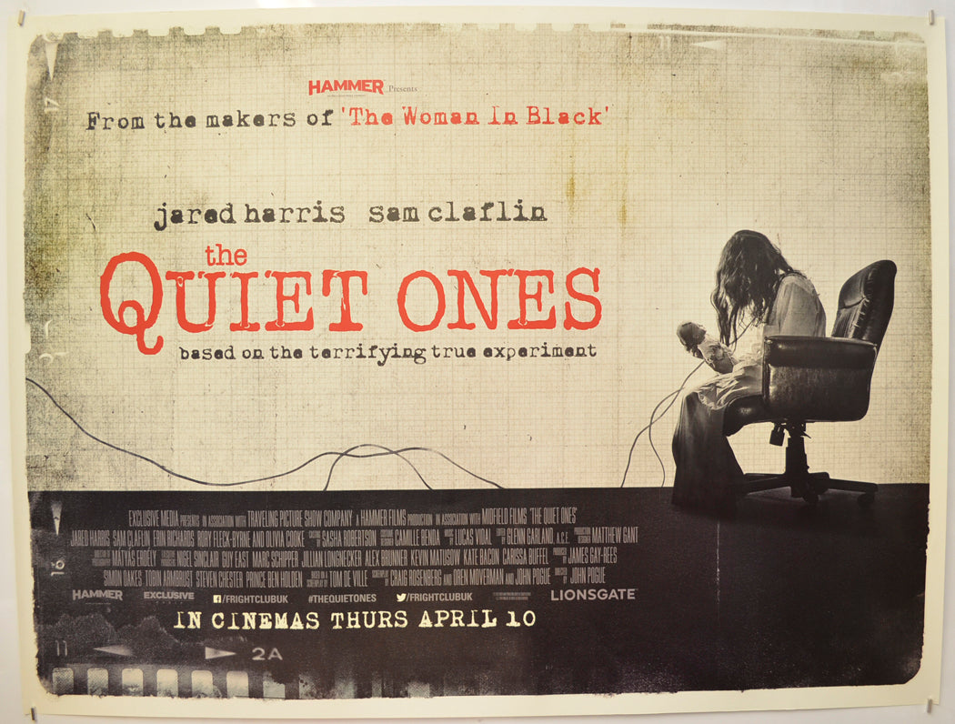 The Quiet Ones (Grey Version) Original Quad Poster - Film Poster - Movie Poster