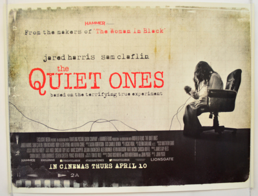 The Quiet Ones  (Grey Version)   Original Quad Poster - Film Poster - Movie Poster  