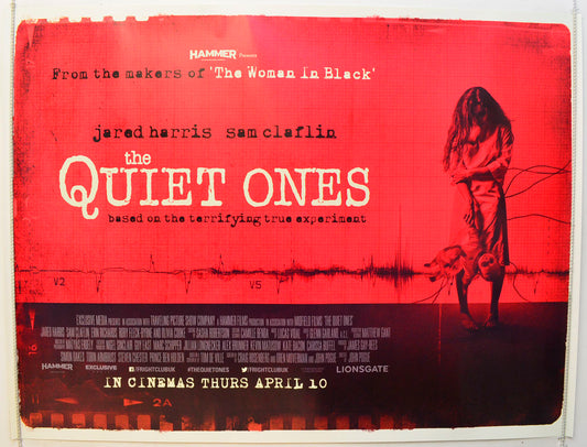 The Quiet Ones  (Red Version)   Original British Quad Poster - Film Poster - Movie Poster 