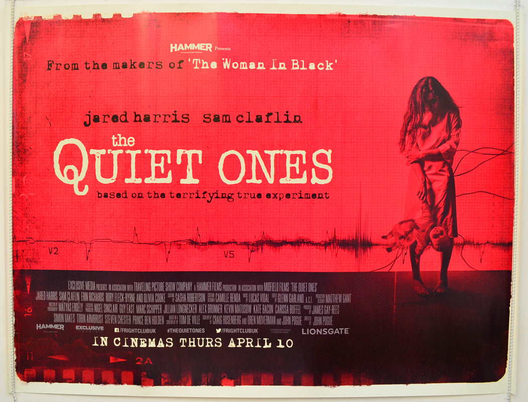 The Quiet Ones  (Red Version)   Original Quad Poster - Film Poster - Movie Poster  