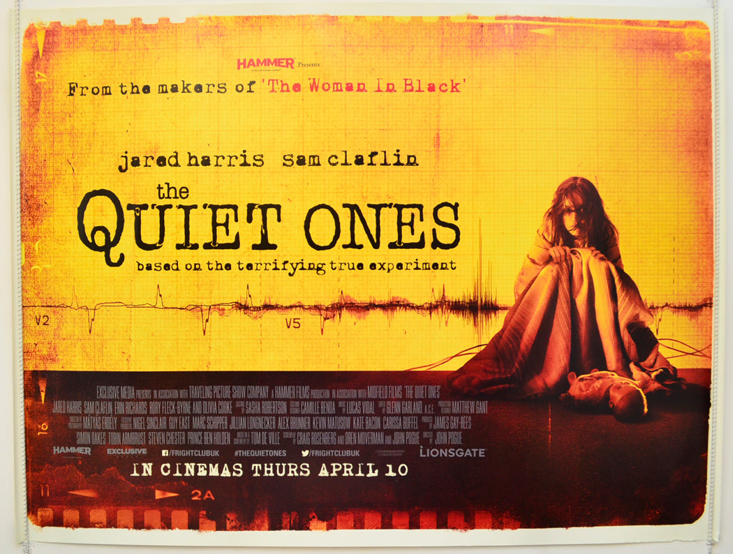 The Quiet Ones  (Yellow Version)   Original Quad Poster - Film Poster - Movie Poster  