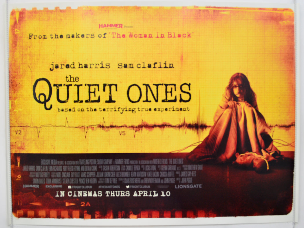 The Quiet Ones  (Yellow Version)   Original Quad Poster - Film Poster - Movie Poster  