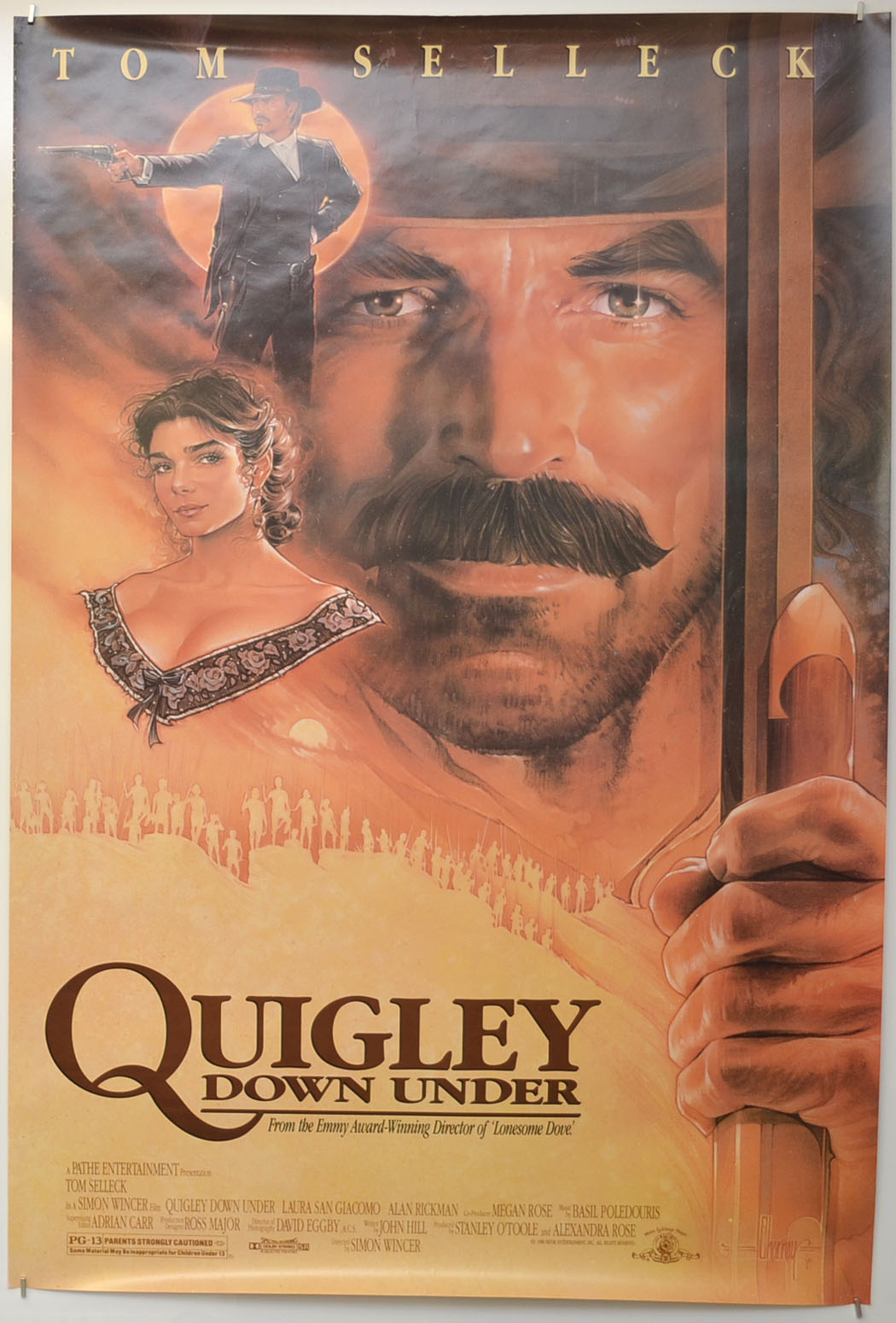 Quigley Down Under Original One Sheet Poster - Film Poster - Movie Poster