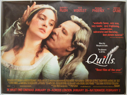 Quills Original Quad Poster - Film Poster - Movie Poster