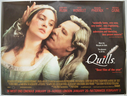 Quills Original Quad Poster - Film Poster - Movie Poster