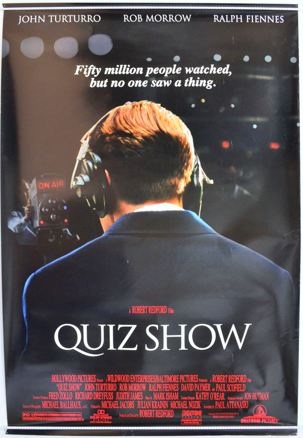 Quiz Show  Original One Sheet Poster - Film Poster - Movie Poster 