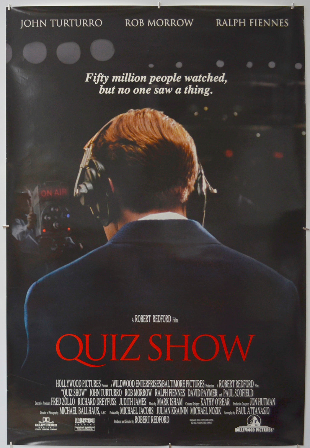 Quiz Show Original One Sheet Poster - Film Poster - Movie Poster