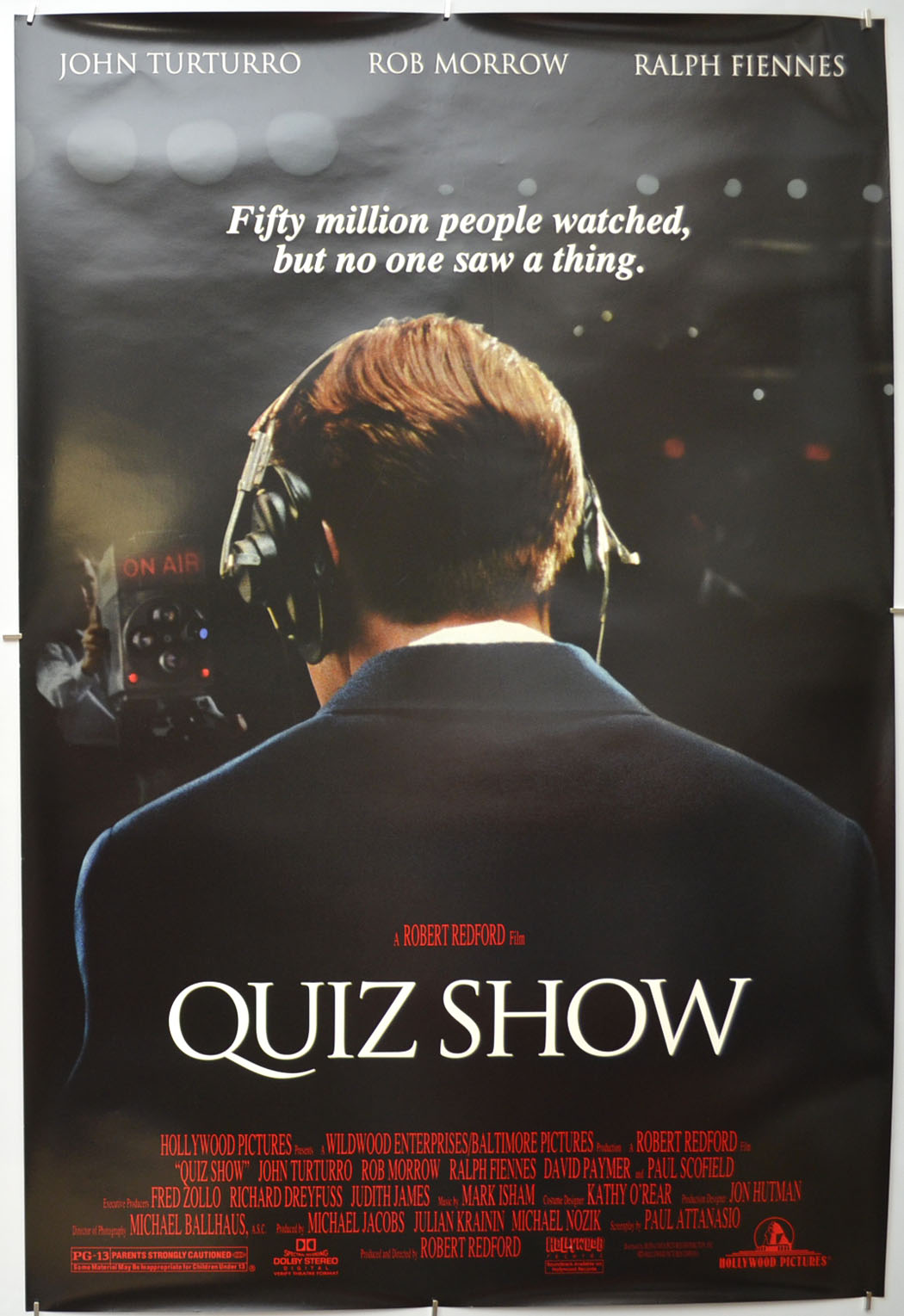 Quiz Show  Original One Sheet Poster - Film Poster - Movie Poster