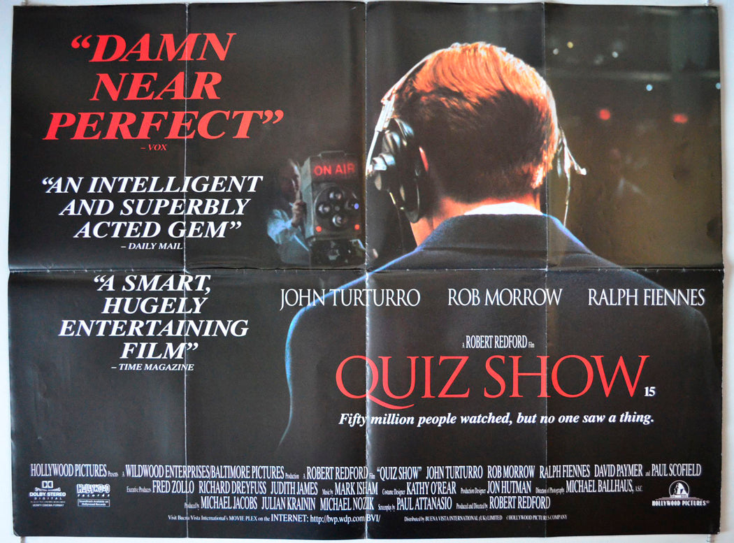 Quiz Show Original British Quad Poster - Movie Poster