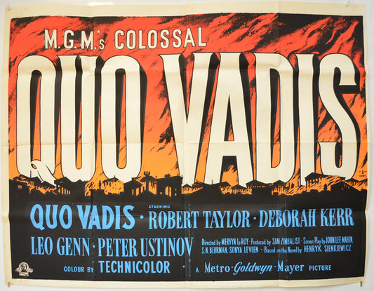 Quo Vadis  Original Quad Poster - Film Poster - Movie Poster