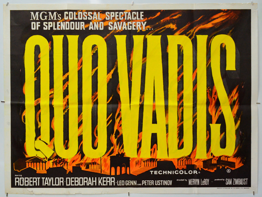 Quo Vadis - Original Quad Poster - Film Poster - Movie Poster