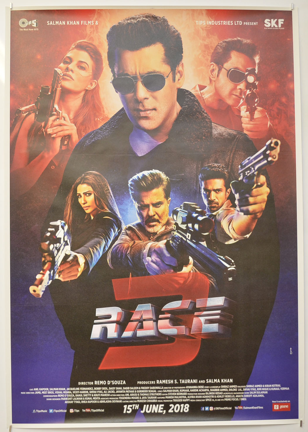 Race 3 </br> (Bollywood)</br>(Teaser / Advance Version)  Original One Sheet Poster - Film Poster - Movie Poster