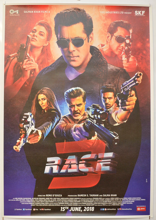 Race 3 </br> (Bollywood)</br>(Teaser / Advance Version)  Original One Sheet Poster - Film Poster - Movie Poster