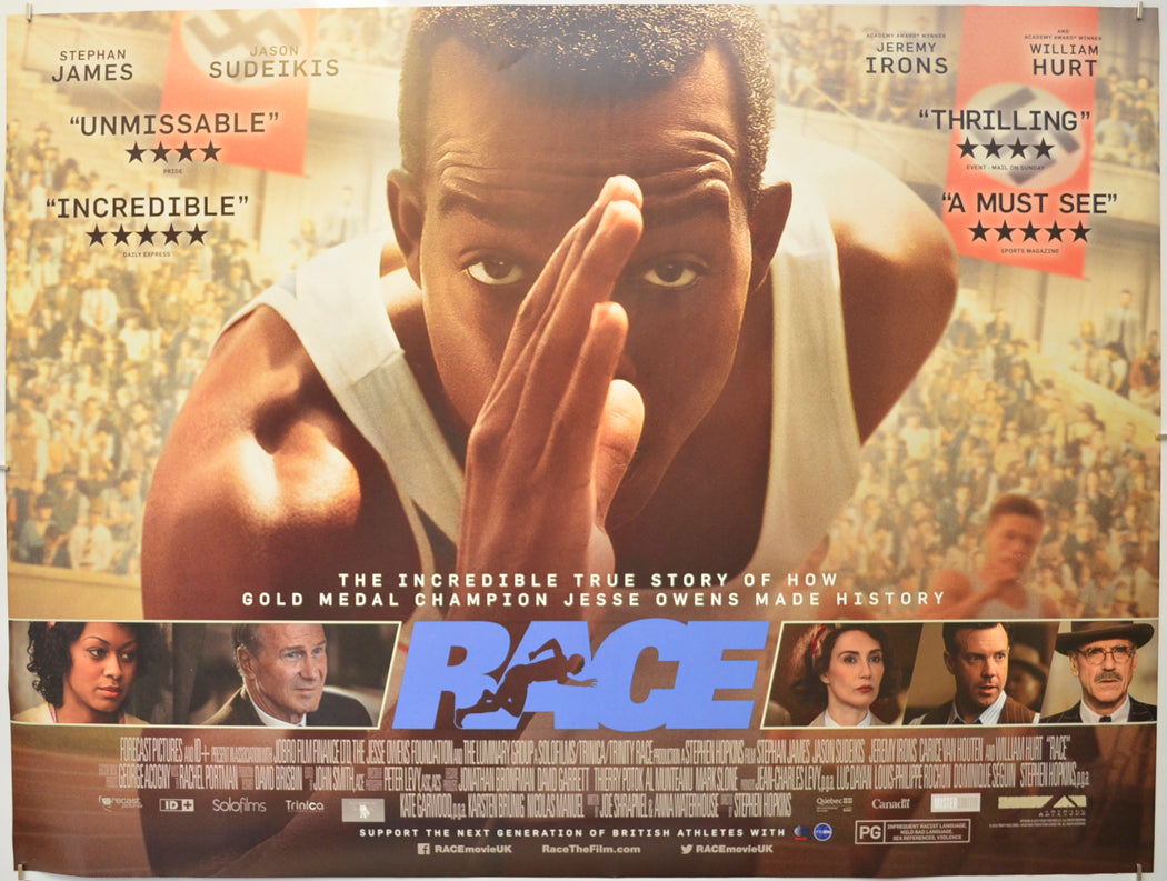 Race  Original Quad Poster - Film Poster - Movie Poster