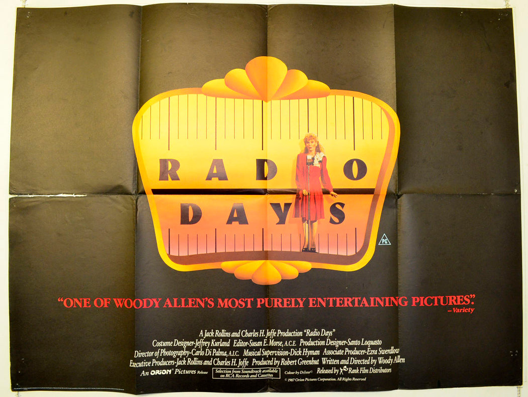 Radio Days  Original British Quad Poster - Film Poster - Movie Poster