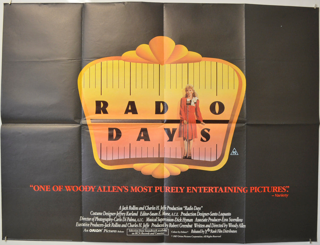 Radio Days  Original Quad Poster - Film Poster - Movie Poster