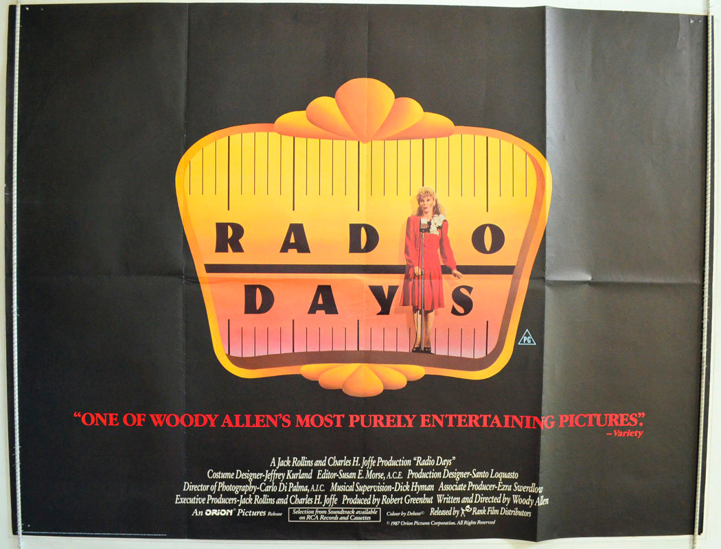 Radio Days Original British Quad Poster - Film Poster - Movie Poster 