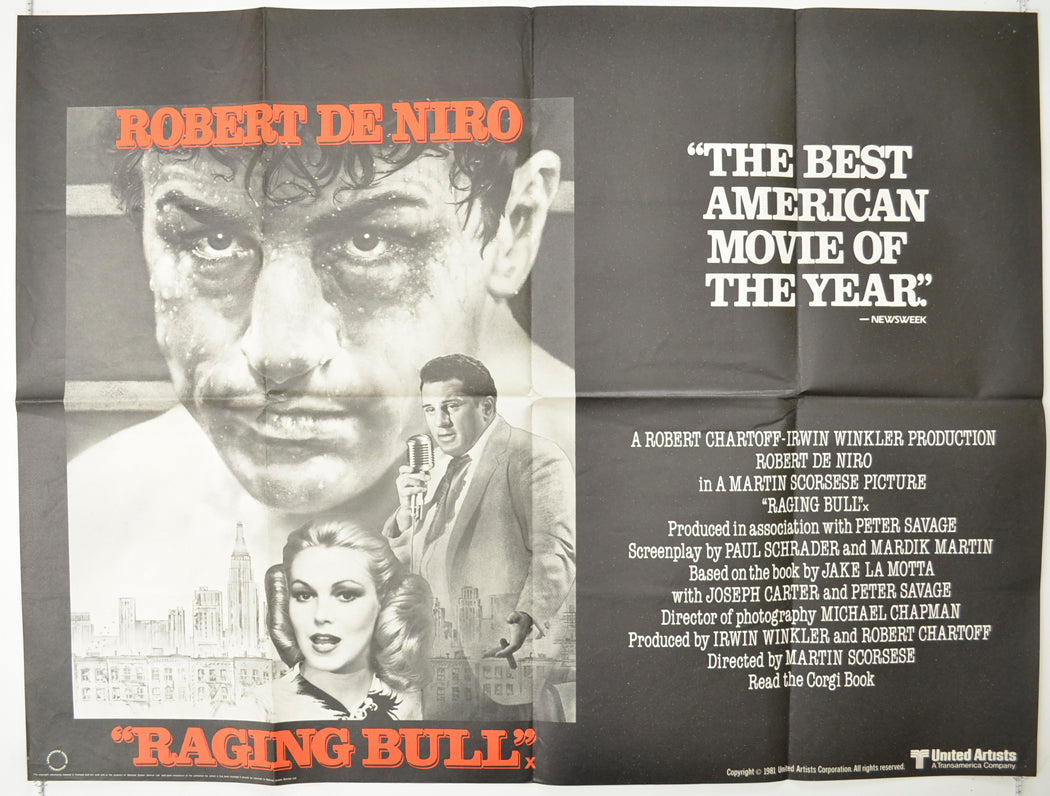 Raging Bull  Original Quad Poster - Film Poster - Movie Poster 