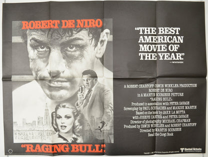 Raging Bull  Original Quad Poster - Film Poster - Movie Poster 