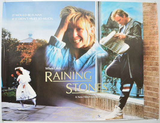 Raining Stones Original Quad Poster - Film Poster - Movie Poster