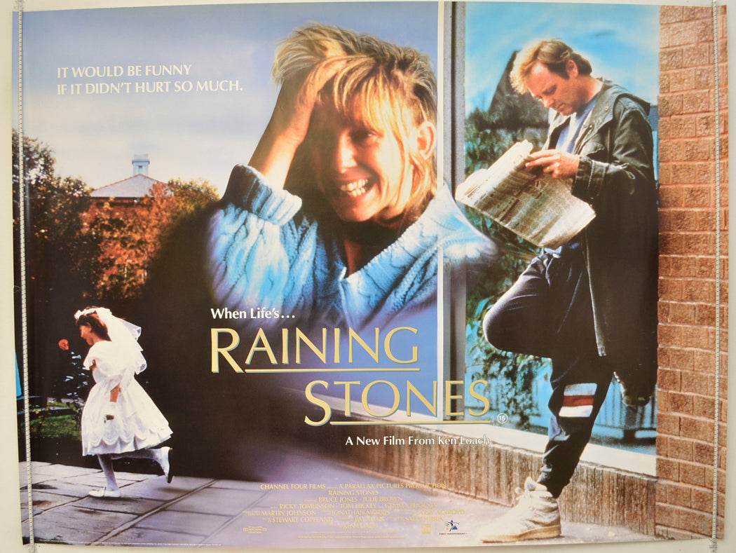 Raining Stones  Original Quad Poster - Film Poster - Movie Poster